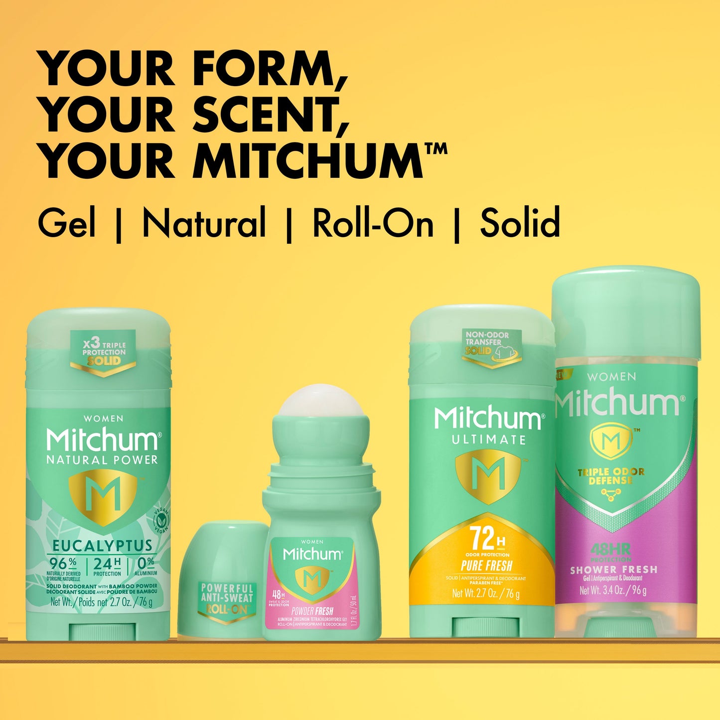 Mitchum Women's 72 hr Ultimate Antiperspirant Deodorant Solid - Pure Fresh
