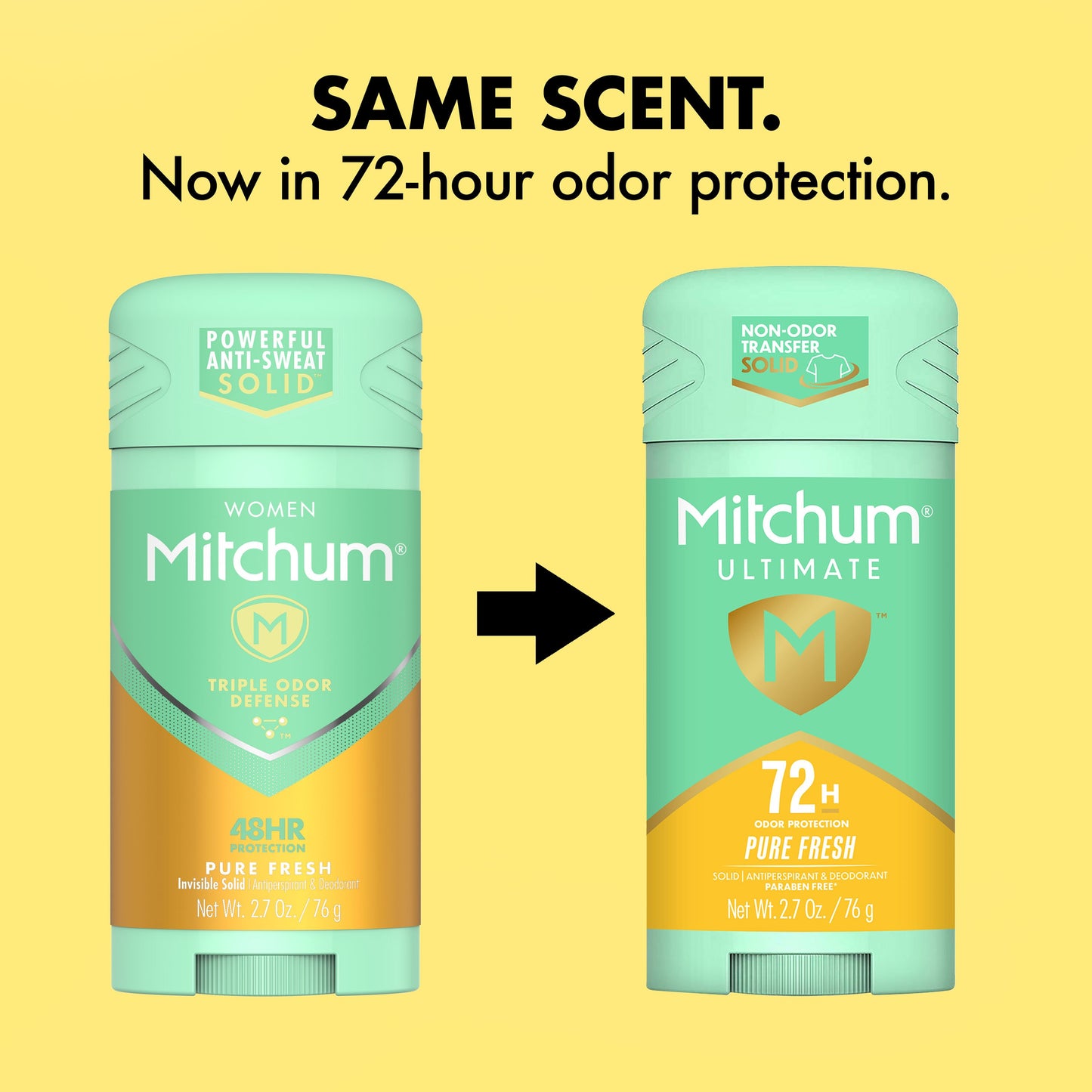 Mitchum Women's 72 hr Ultimate Antiperspirant Deodorant Solid - Pure Fresh