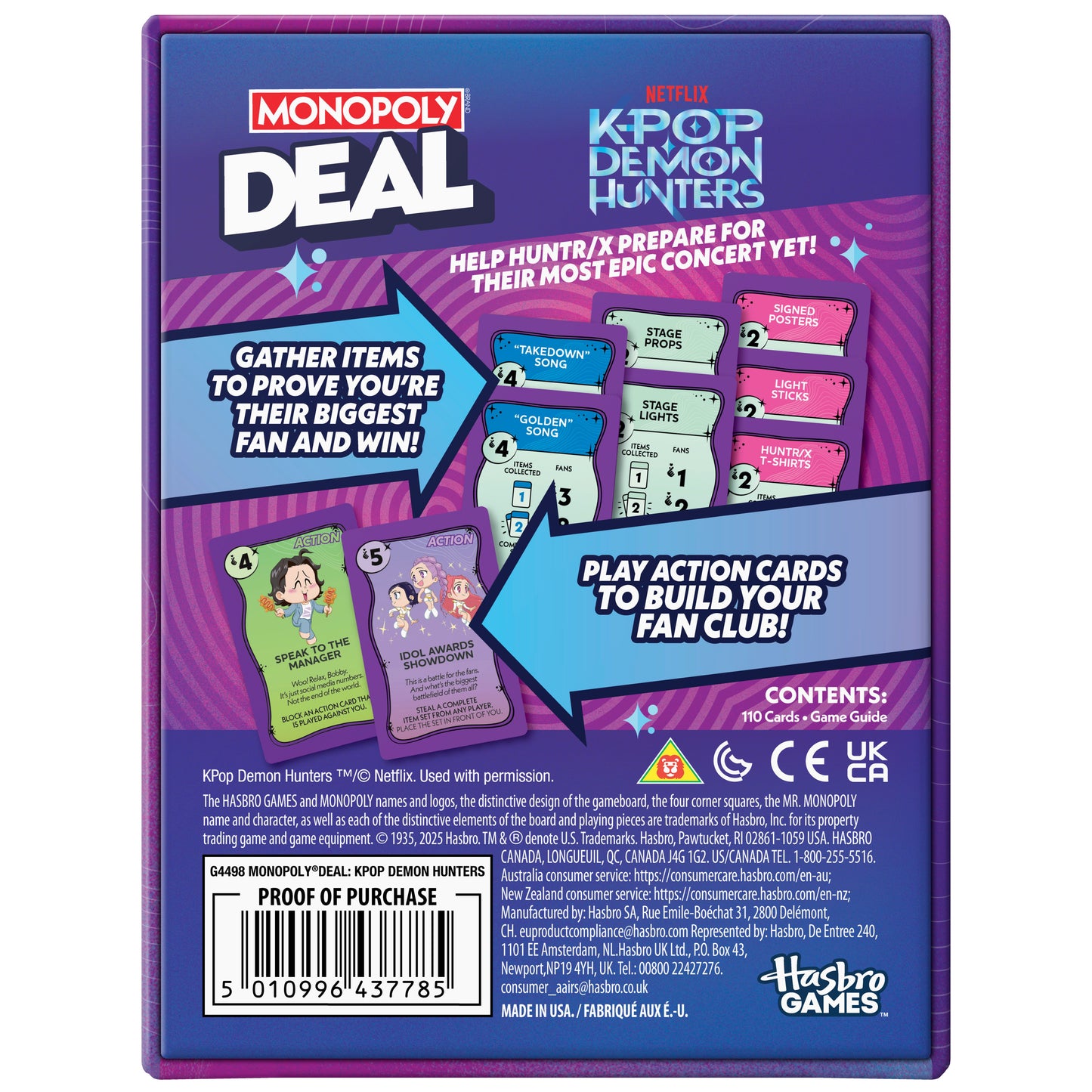 Monopoly Deal: K-Pop Demon Hunters Card Game