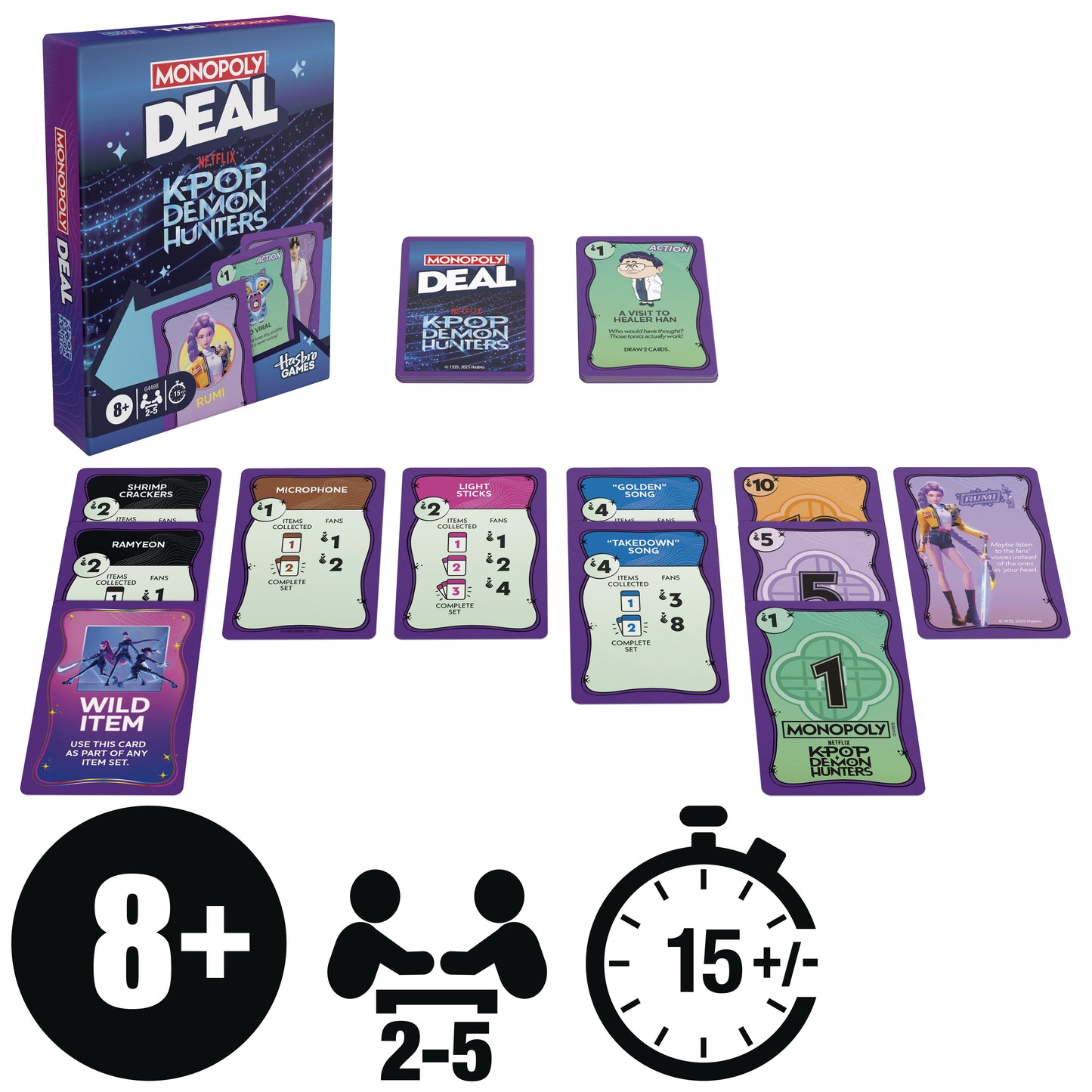 Monopoly Deal: K-Pop Demon Hunters Card Game