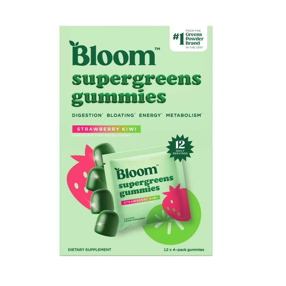 Bloom Supergreens Gummies Strawberry Kiwi