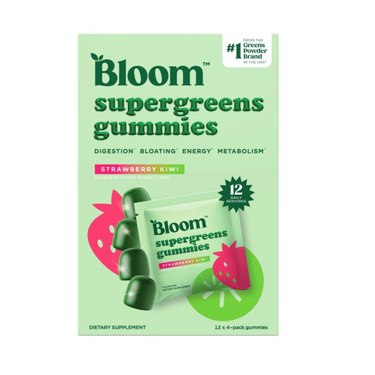 Bloom Supergreens Gummies Strawberry Kiwi
