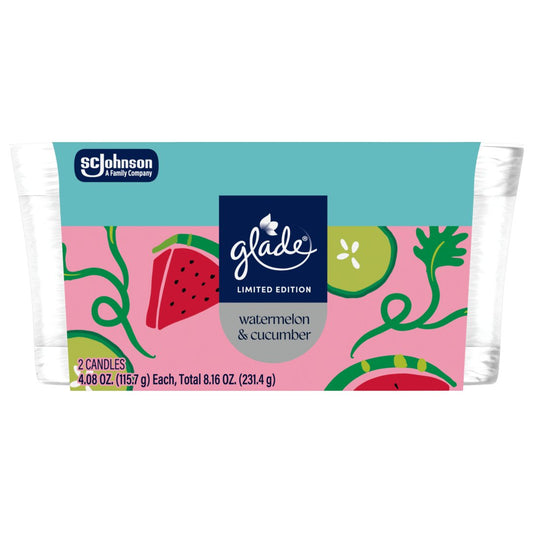 Glade Candles - Watermelon & Cucumber, 2 pk