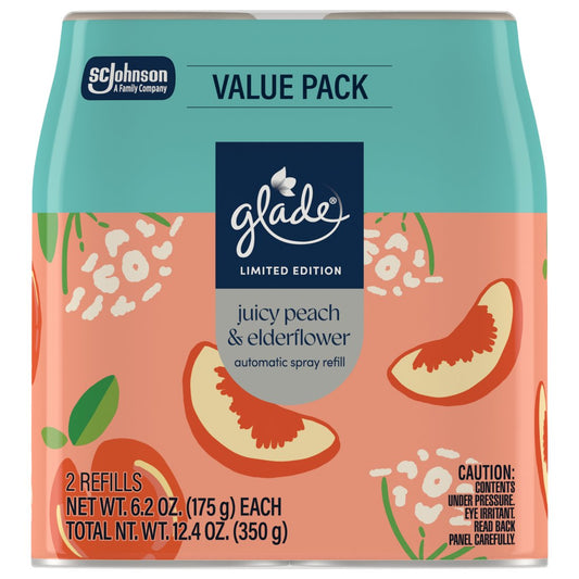 Glade Automatic Refill Spray Value Pack - Juicy Peach & Elderflower