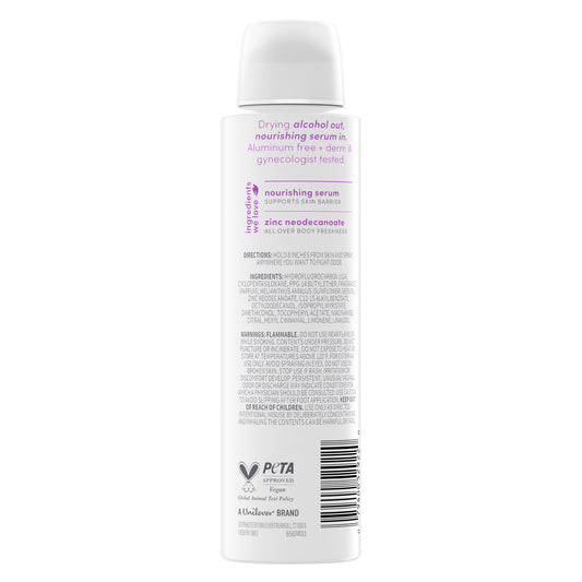 Dove Aluminum Free Sensitive Whole Body Deodorant Spray - Lavender Bloom