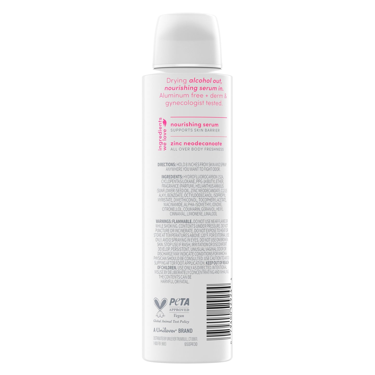 Dove Aluminum Free Sensitive Whole Body Deodorant Spray - Berry Blush
