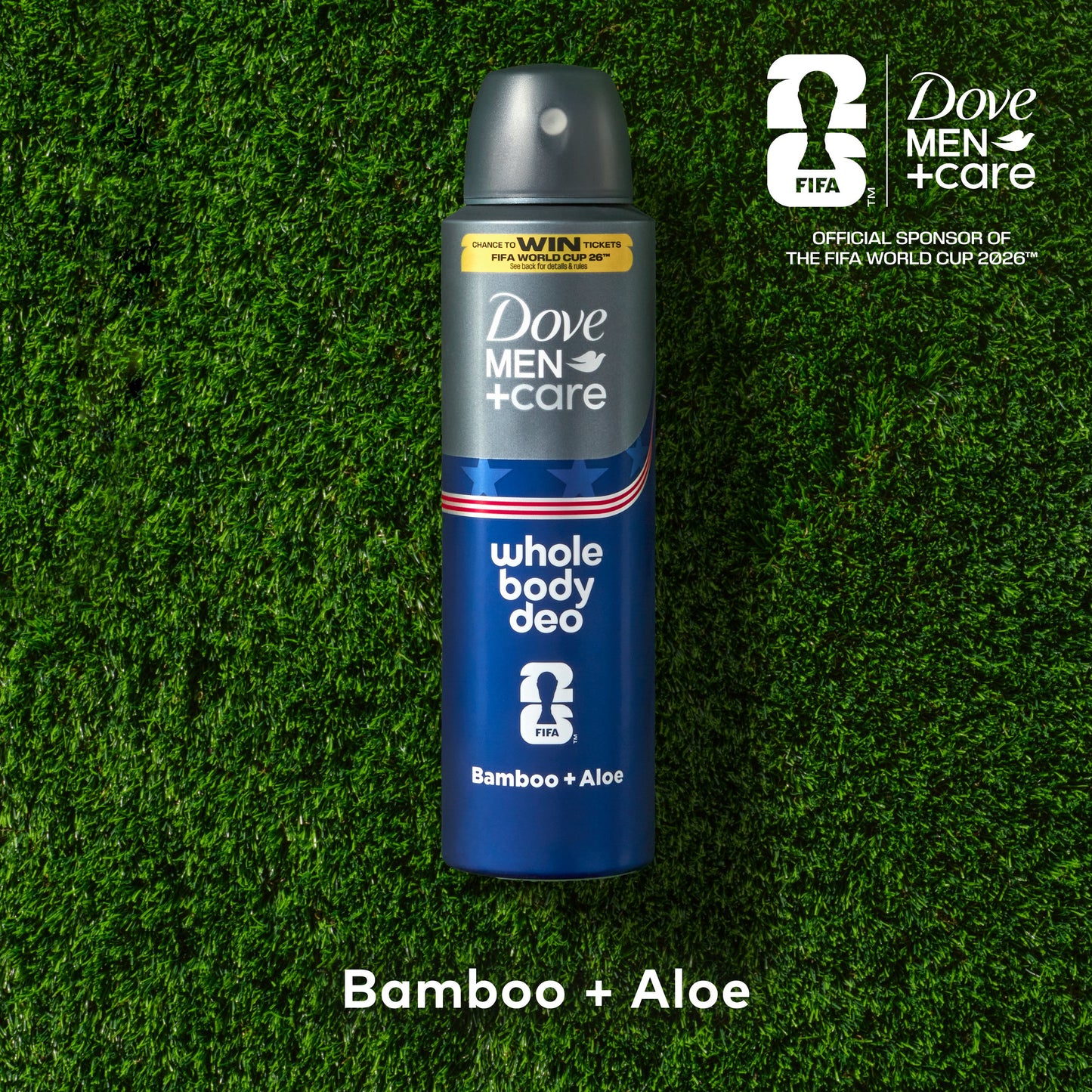 Dove Men+Care Limited Edition Fifa Whole Body Deodorant Spray - Bamboo & Aloe