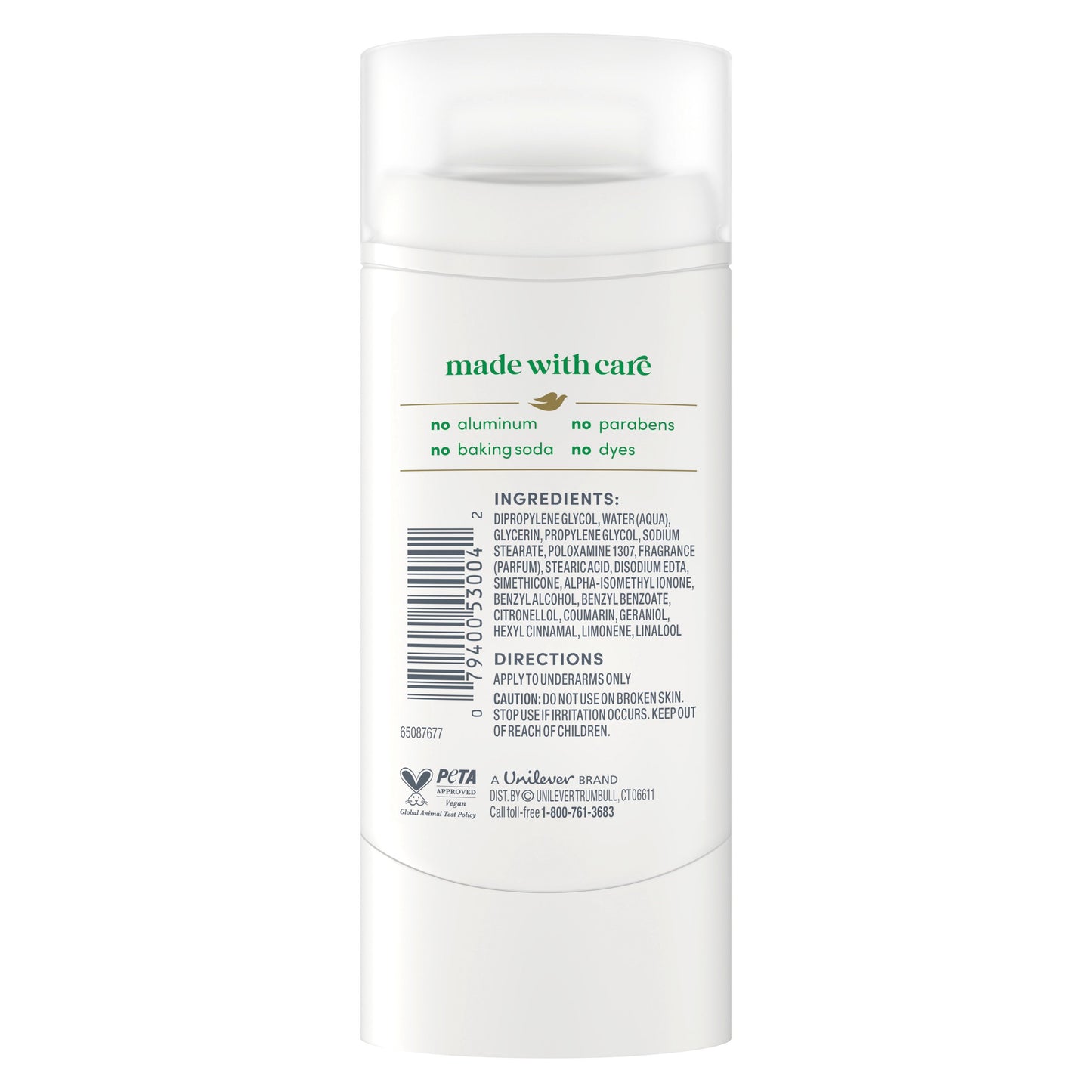 Dove Women Aluminum Free Deodorant Solid - Cucumber & Green Tea