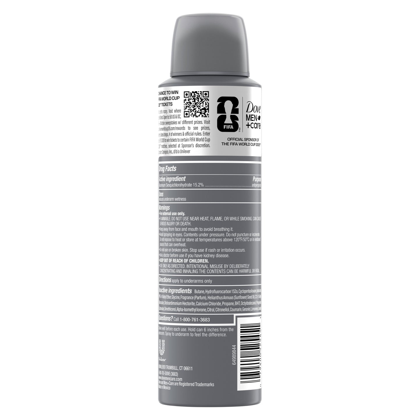 Dove Men+Care Limited Edition Fifa Antiperspirant Dry Spray Deodorant - Fresh Victory