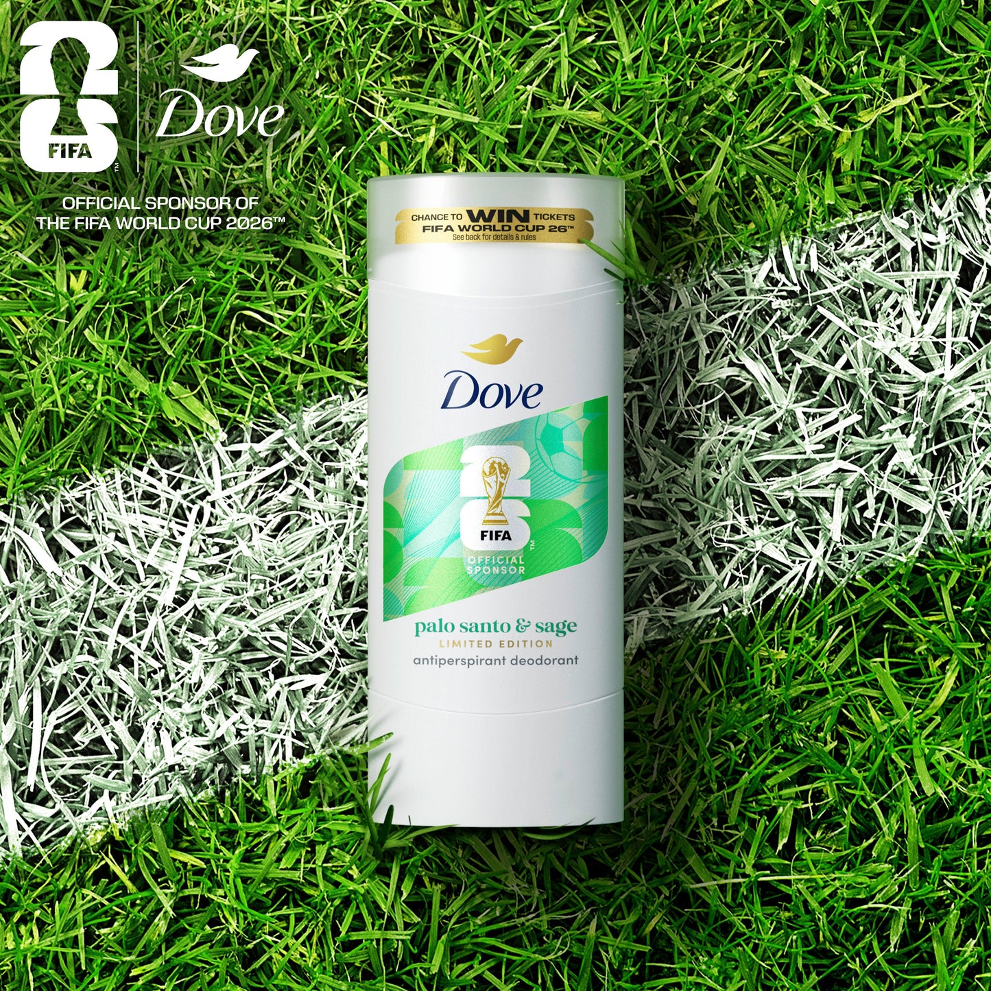 Dove Women Limited Edition Fifa Antiperspirant Deodorant Solid - Palo Santo & Sage FIFA