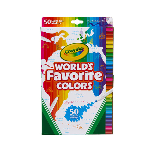 Crayola World's Favorite Colors SuperTips Washable Markers