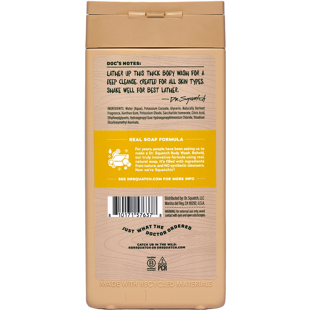 Dr. Squatch Men's Natual Body Wash - Summer Citrus