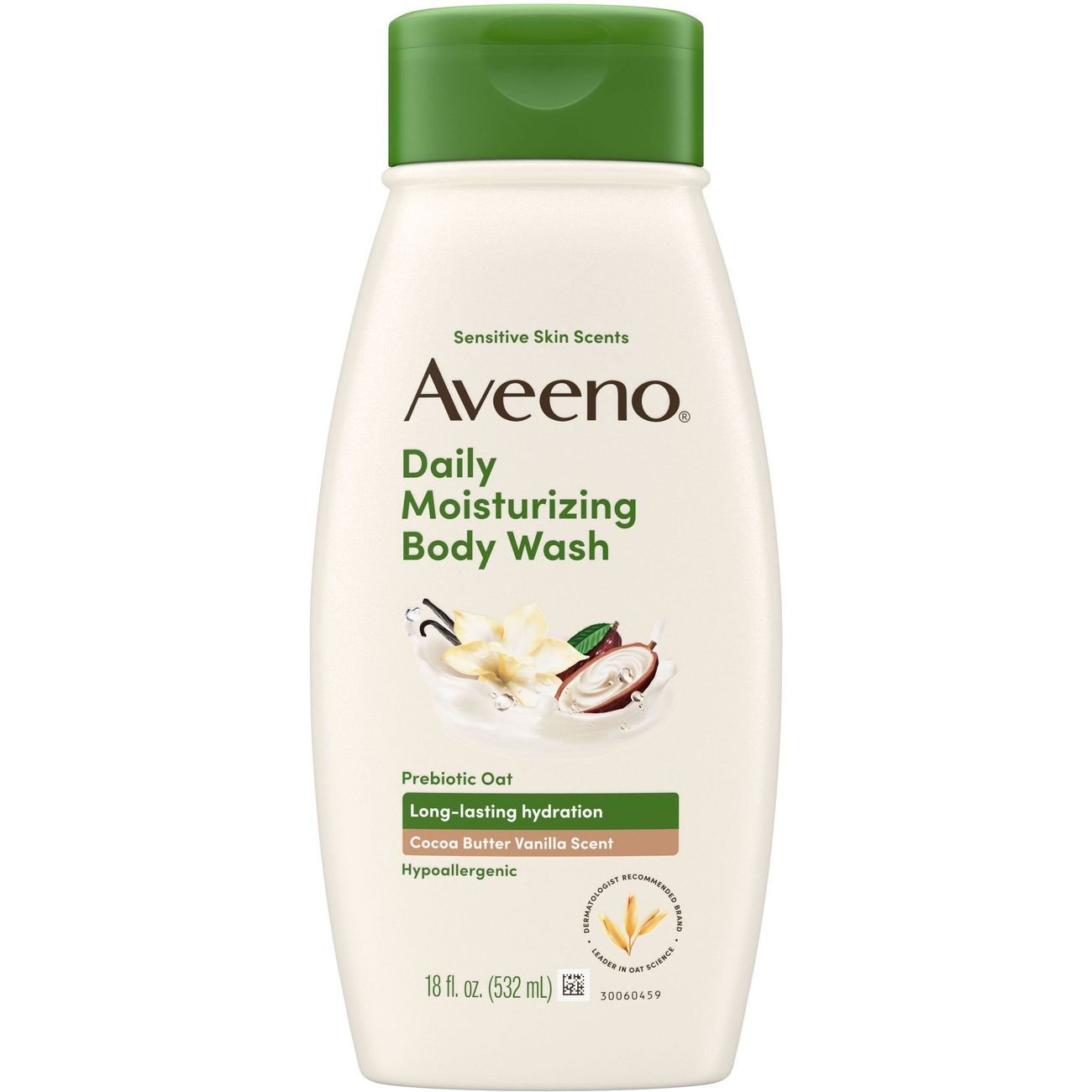 Aveeno Daily Moisturizing Sensitive Skin Oat Body Wash - Cocoa Butter & Vanilla