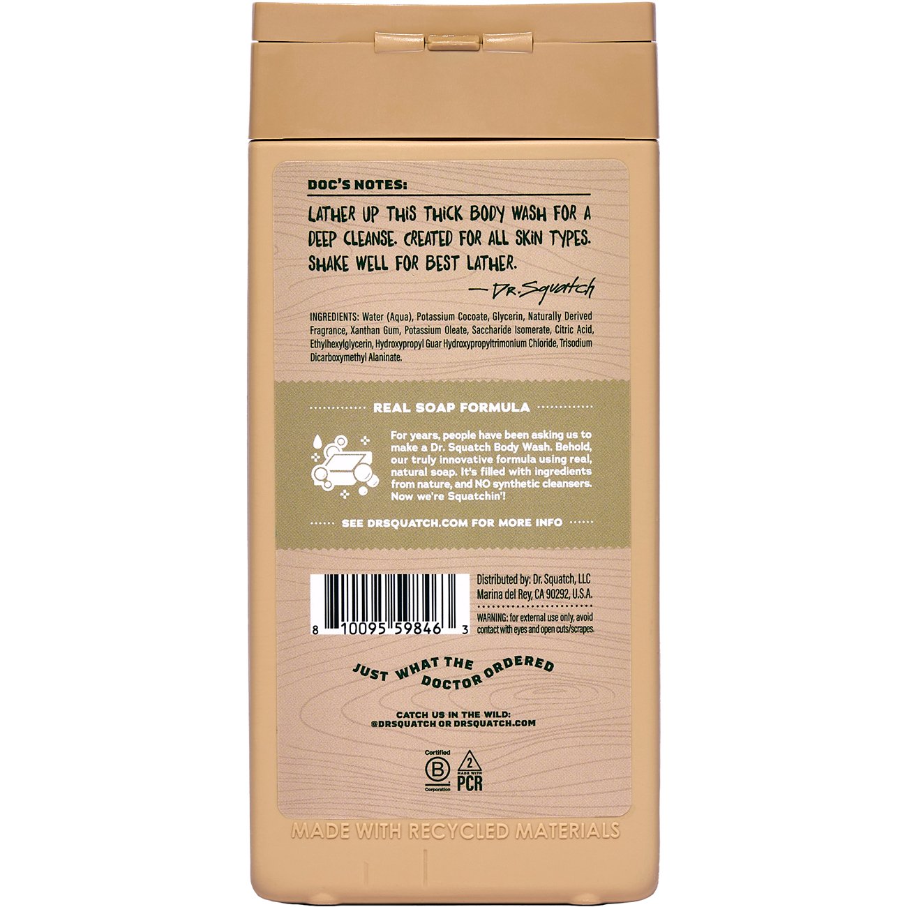 Dr. Squatch Men's Natural Body Wash - Birchwood Breeze