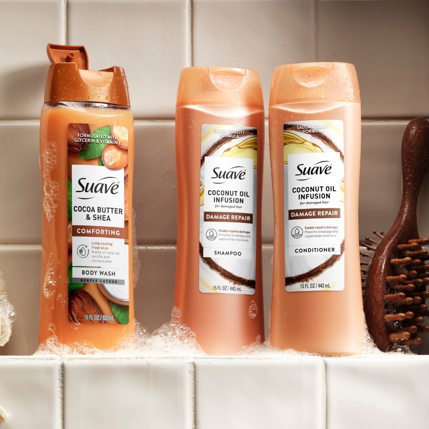 Suave Coconut Oil Infusion Damage Repair Shampoo & Conditioner 2 pk