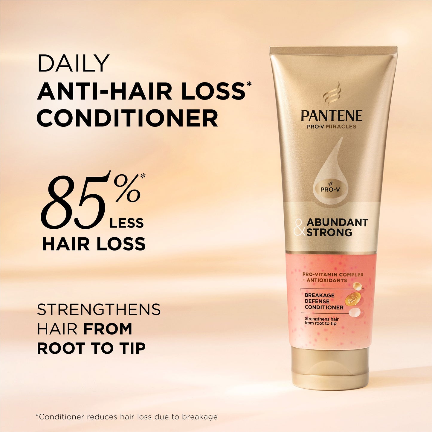 Pantene Abundant & Strong Conditioner with Pro-Vitamin B5 Complex and Antioxidants, 8 oz
