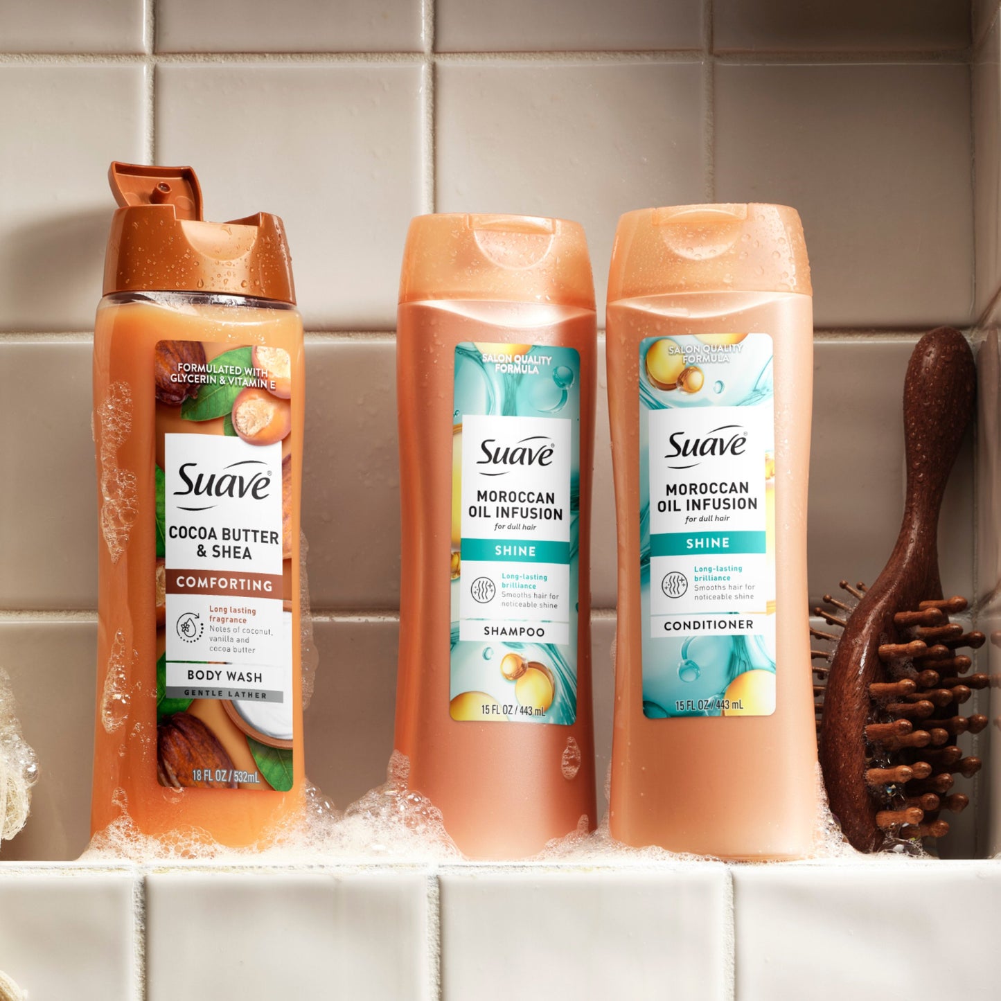 Suave Moroccan Oil Infusion Moroccan Shine Shampoo & Conditioner 2 pk