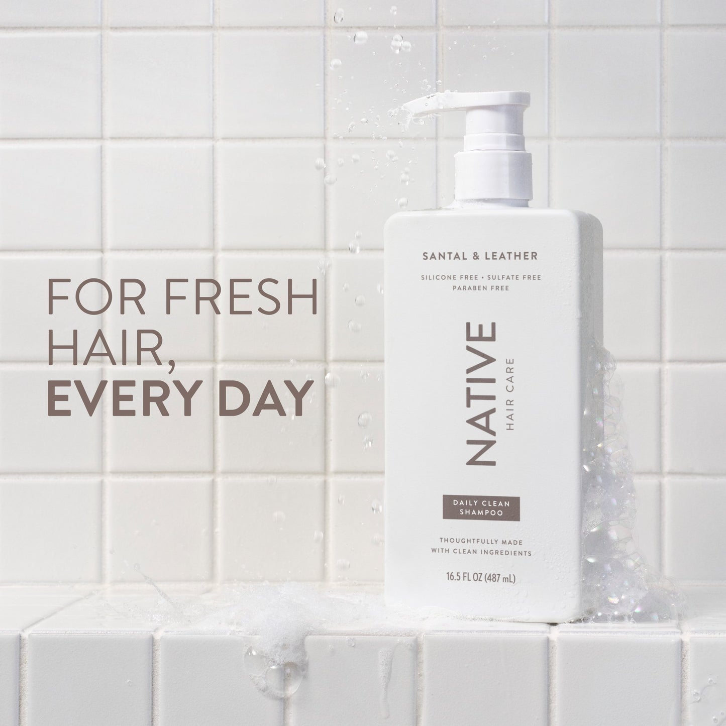 Native Daily Clean Shampoo - Santal & Leather
