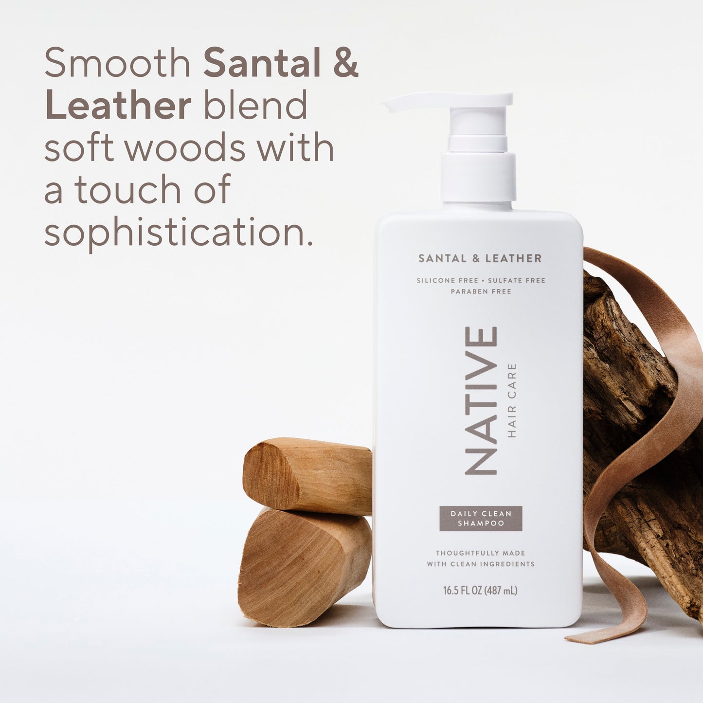 Native Daily Clean Shampoo - Santal & Leather