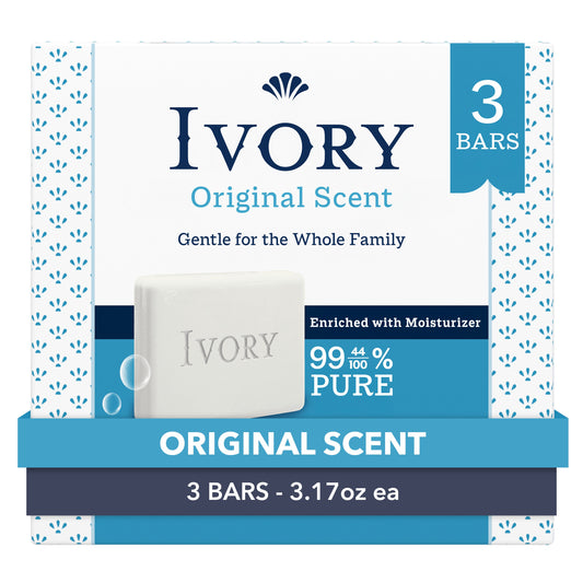 Ivory Gentle Moisturizing Bar Soap - Original, 3 ct