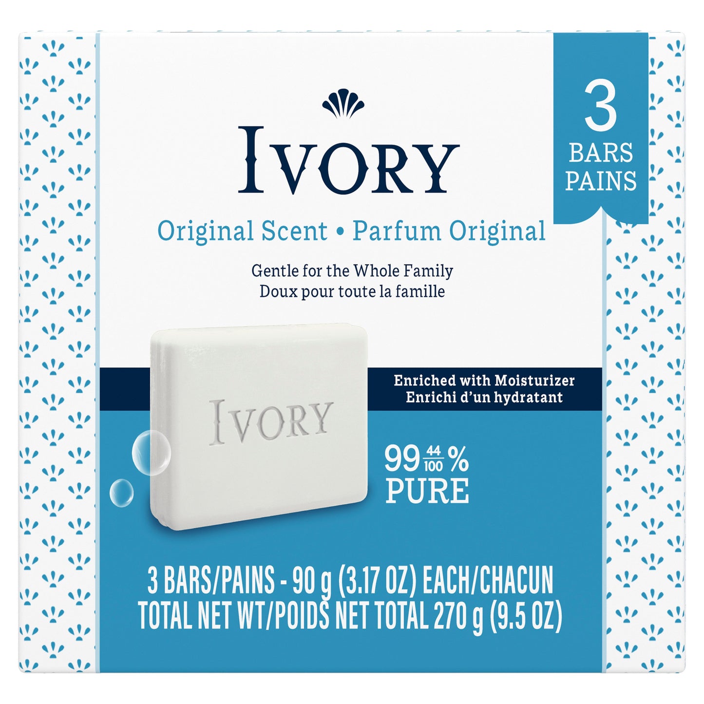Ivory Gentle Moisturizing Bar Soap - Original, 3 ct