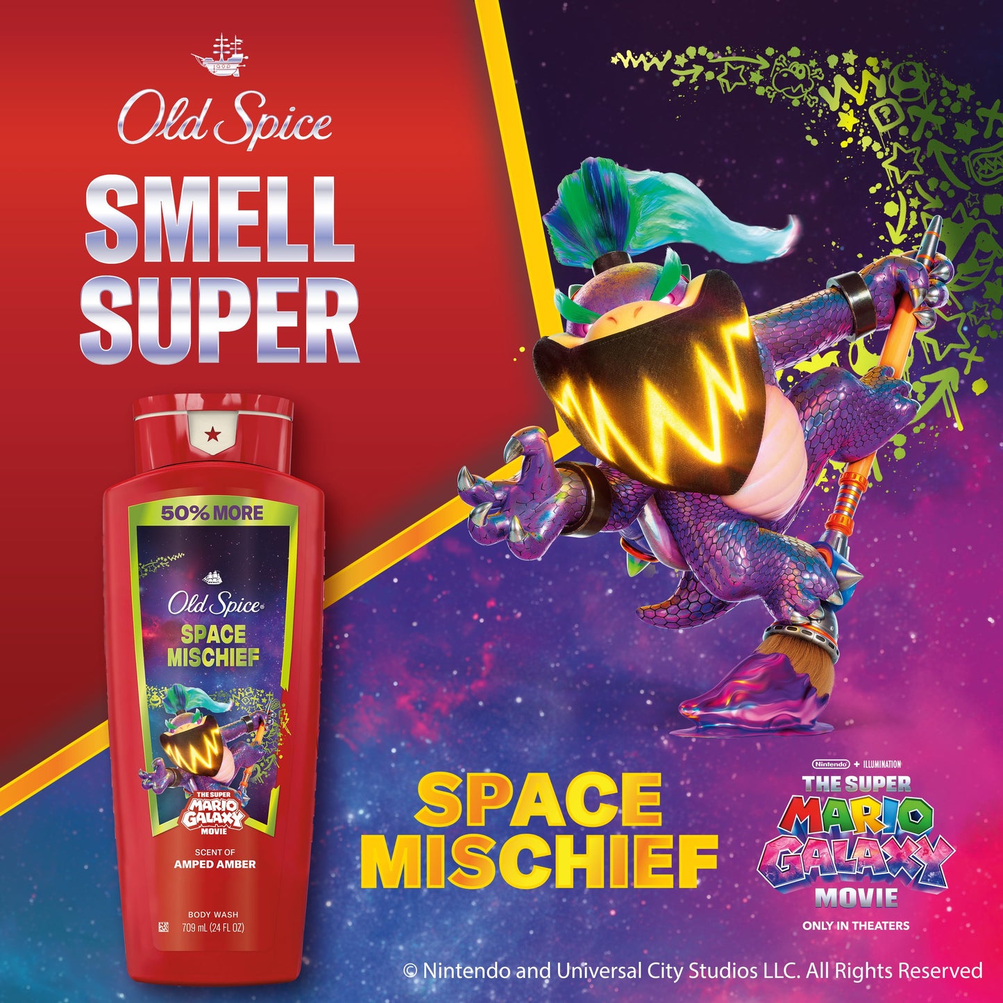 Old Spice Limited Edition Super Mario Body Wash - Space Mischief