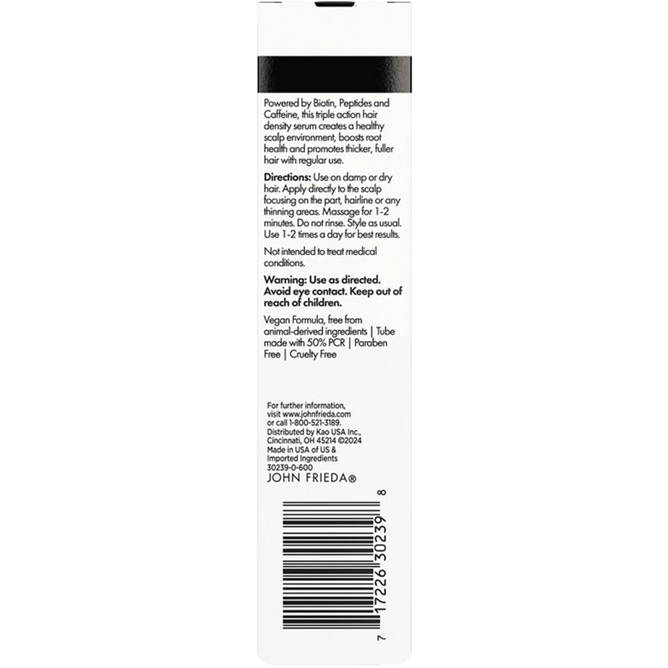 John Frieda Ultra Filler Scalp Serum Hair Treatment