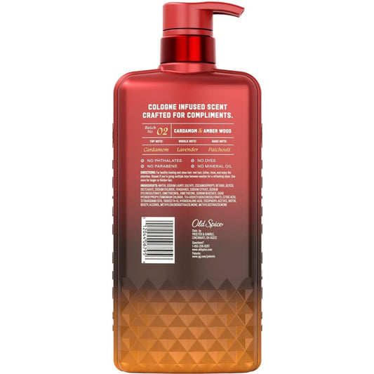Old Spice Men's Shampoo with Vitamin E & Biotin - Cardamom Amber Wood