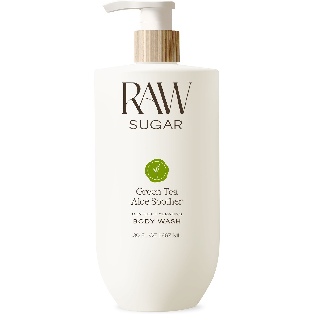 Raw Sugar Gentle Body Wash - Green Tea Aloe Soother