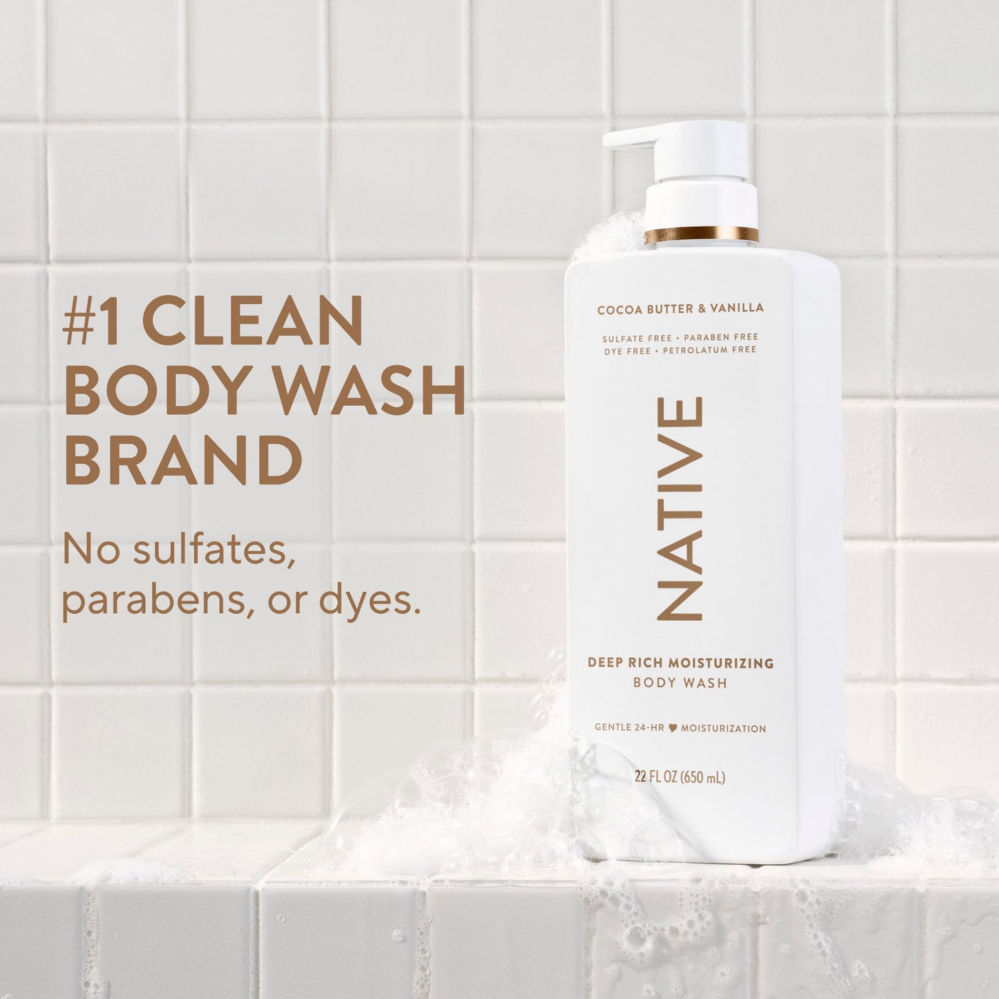 Native Body Wash - Cocoa Butter & Vanilla