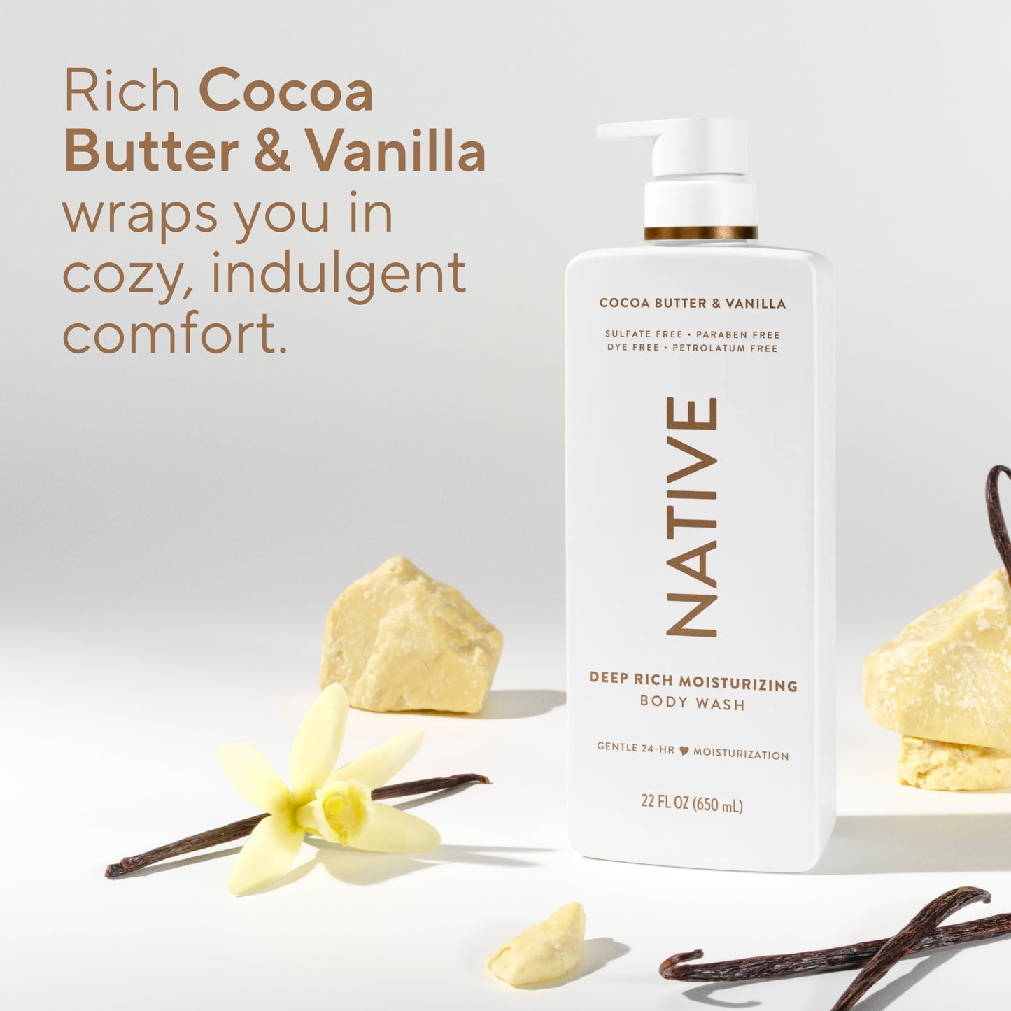 Native Body Wash - Cocoa Butter & Vanilla