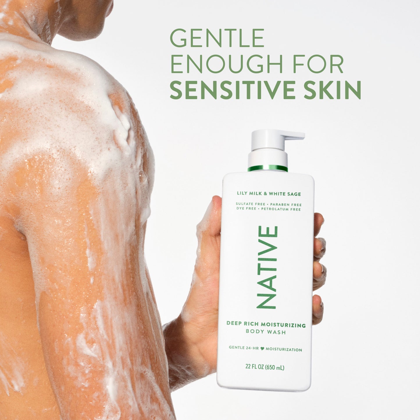 Native Body Wash - Lily Milk & White Sage