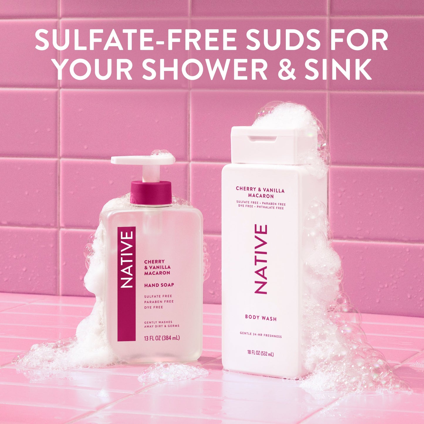 Native Liquid Hand Soap - Cherry & Vanilla Macaron