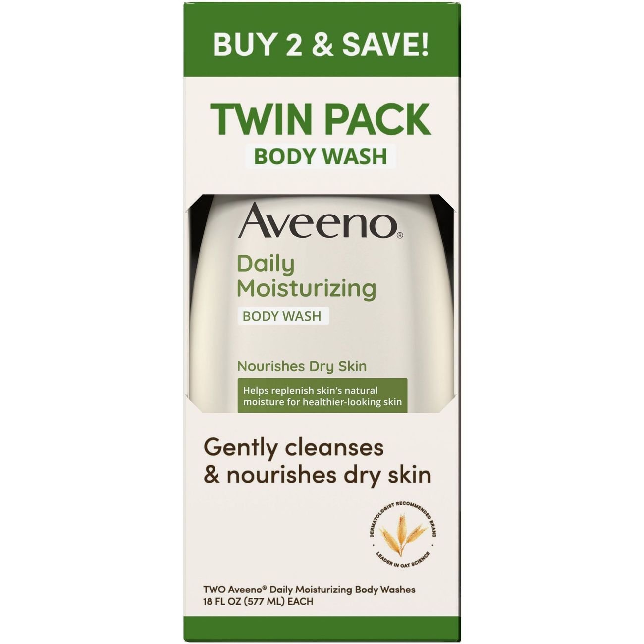 Aveeno Daily Moisturizing Body Wash 2pk