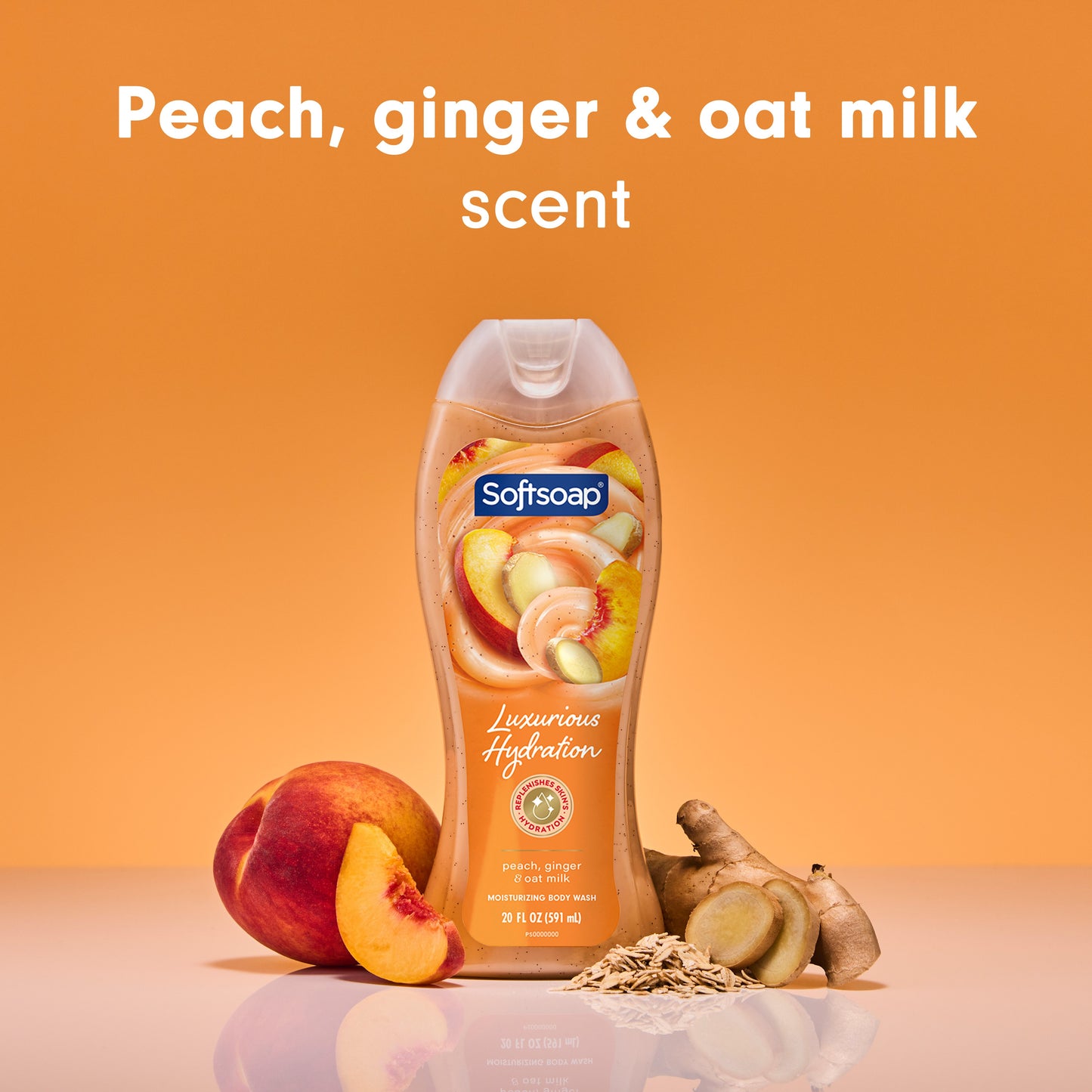 Softsoap Luxurious Hydration Body Wash - Peach, Ginger & Oat Milk