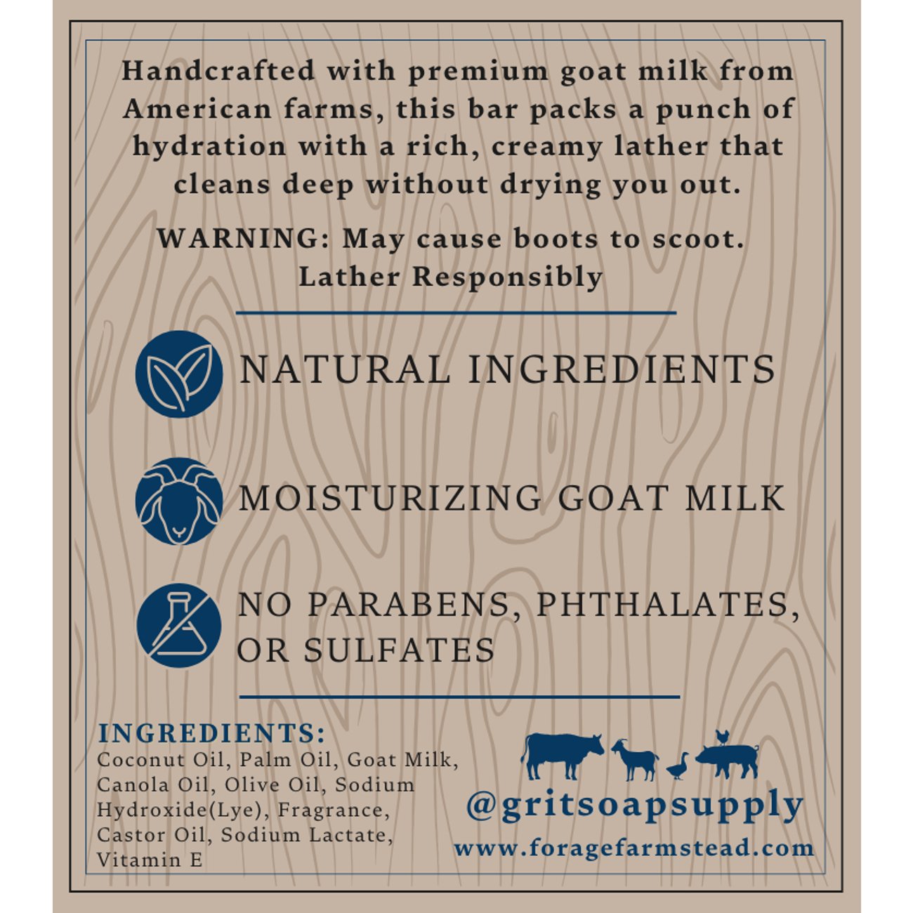 Grit Men's Goat Milk Bar Soap - Southern Ties