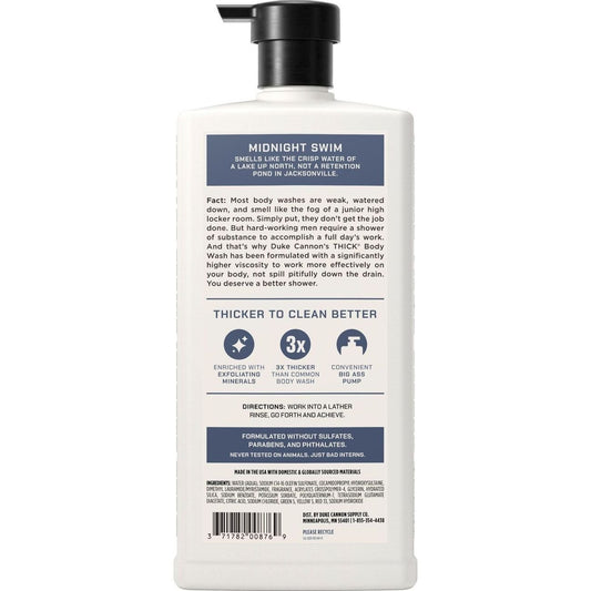 Duke Cannon Men's Thick Body Wash - Midnight Swim
