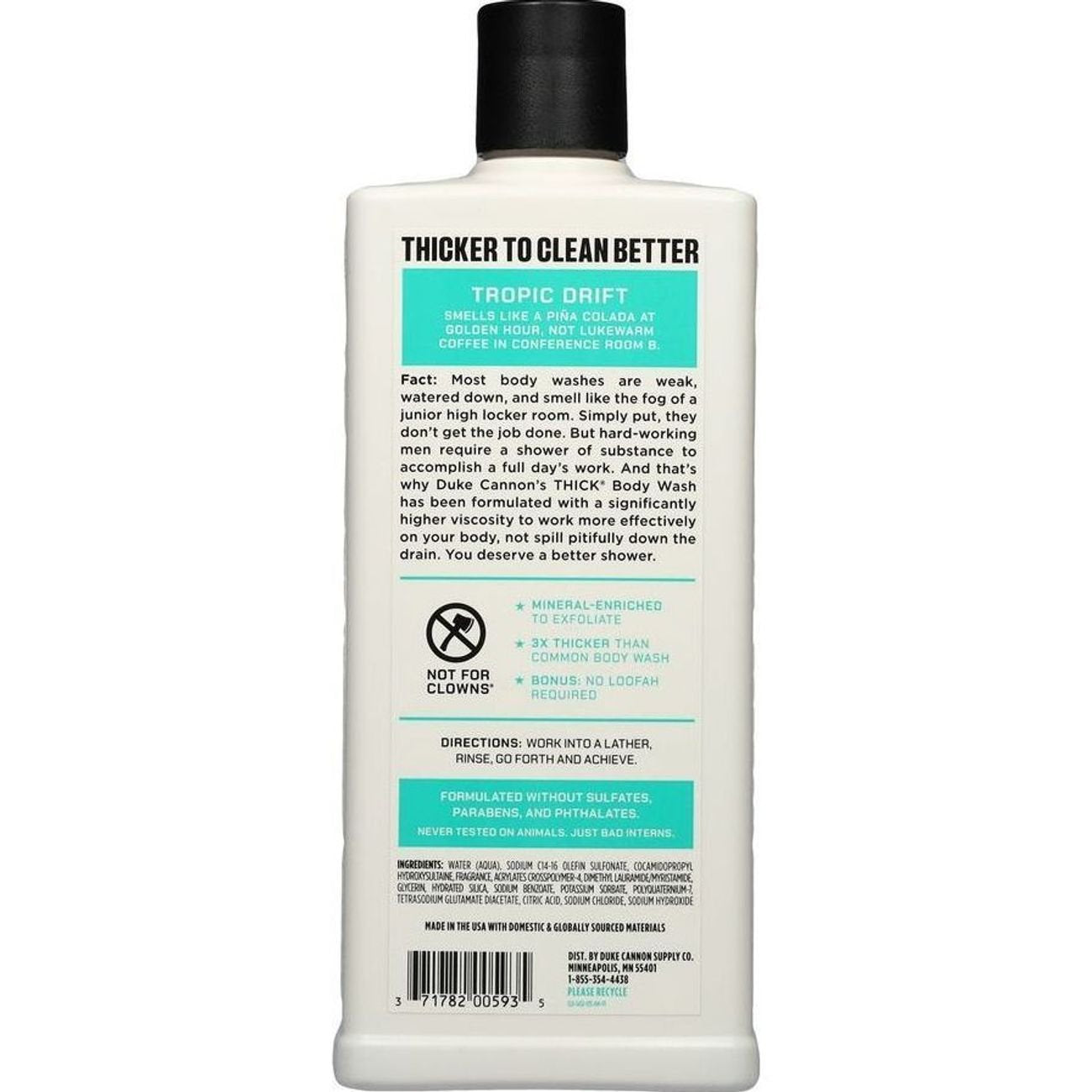 Duke Cannon Men's Thick Body Wash - Tropic Drift