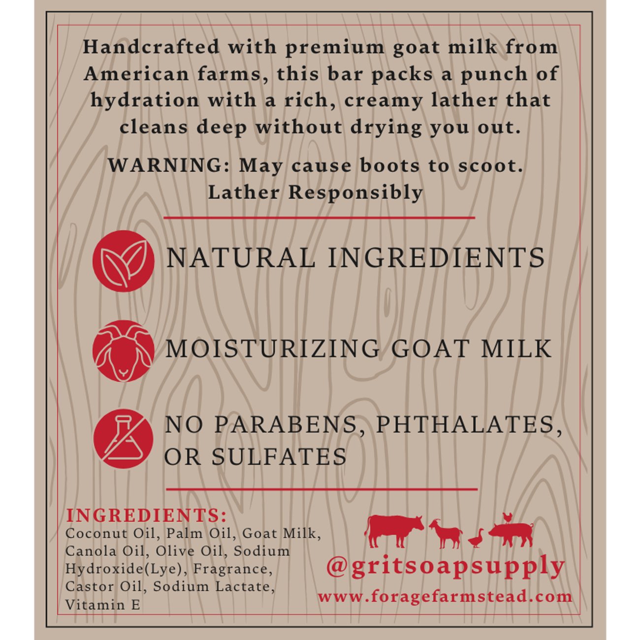 Grit Men's Goat Milk Bar Soap - Buckshot