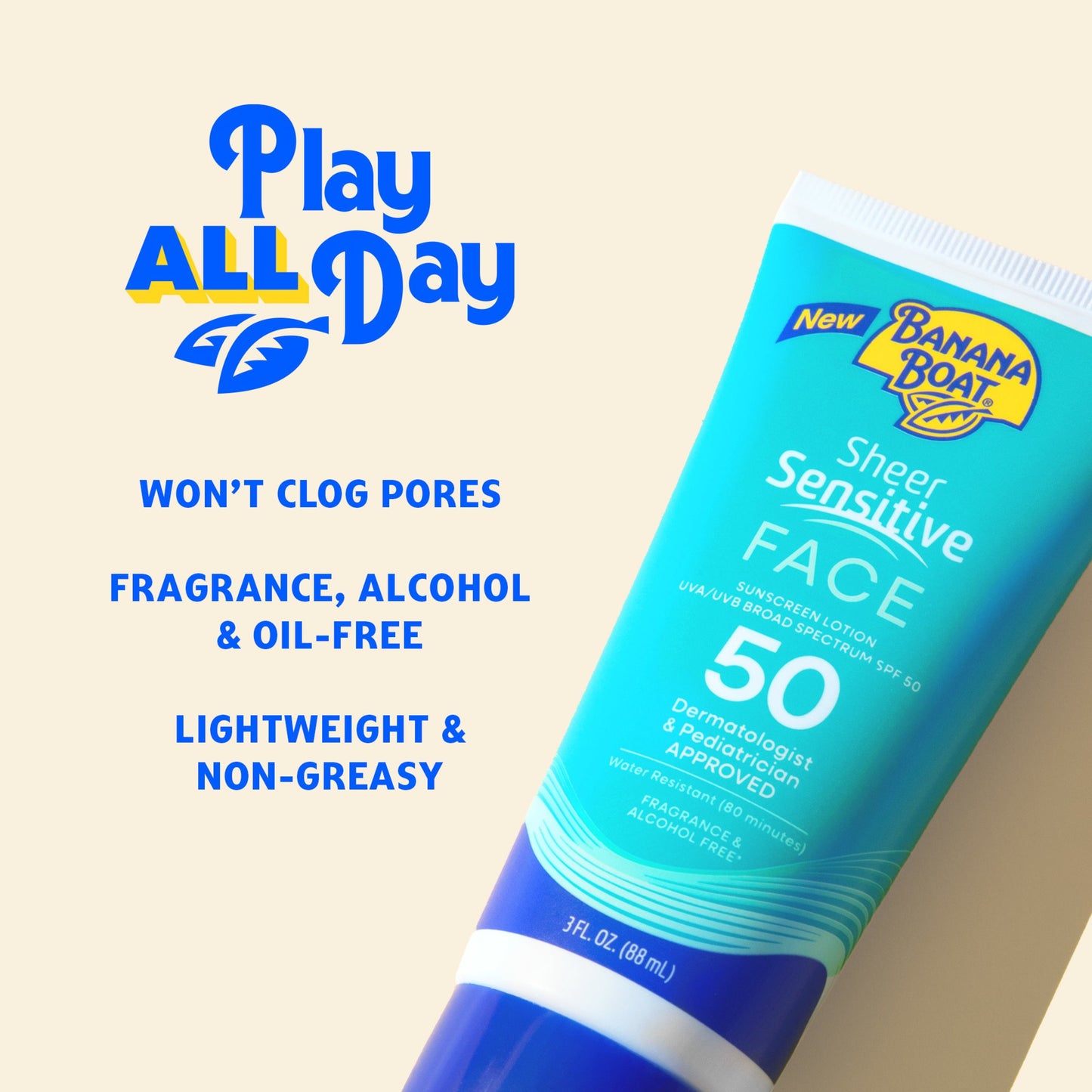 Banana Boat Sheer Sensitive Sunscreen Face Lotion - SPF 50