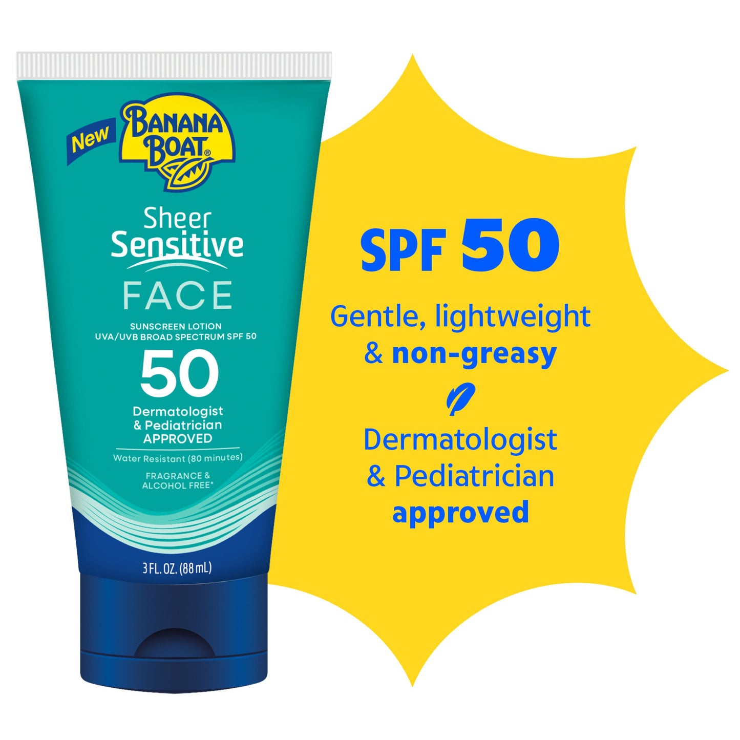 Banana Boat Sheer Sensitive Sunscreen Face Lotion - SPF 50