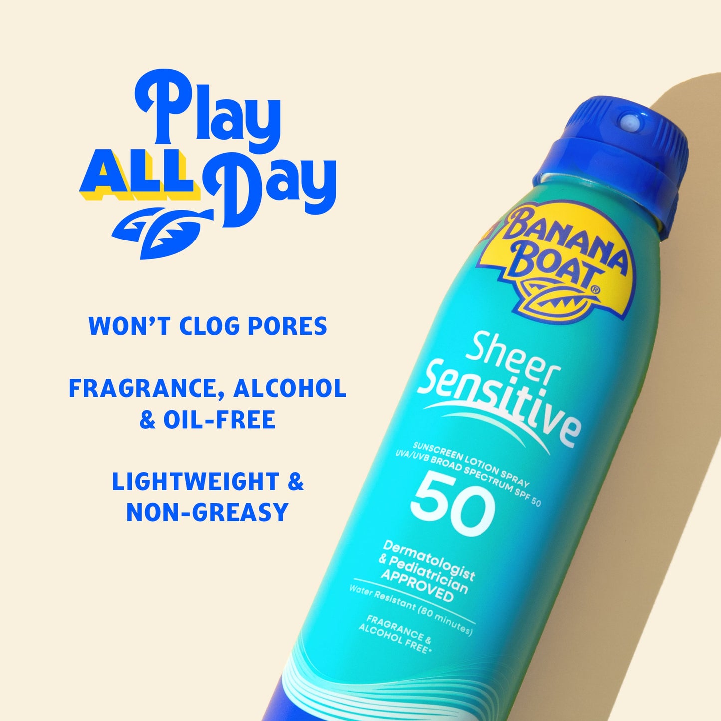 Banana Boat Sheer Sensitive Sunscreen Body Spray - SPF 50
