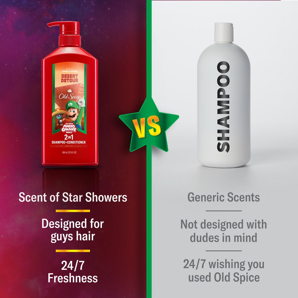 Old Spice 2-in-1 Shampoo & Conditioner, Desert Detour, Old Spice x The Super Mario Galaxy Movie