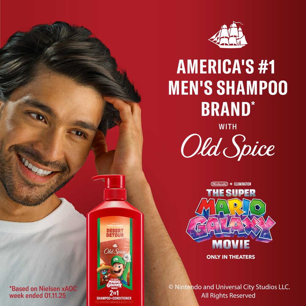 Old Spice 2-in-1 Shampoo & Conditioner, Desert Detour, Old Spice x The Super Mario Galaxy Movie