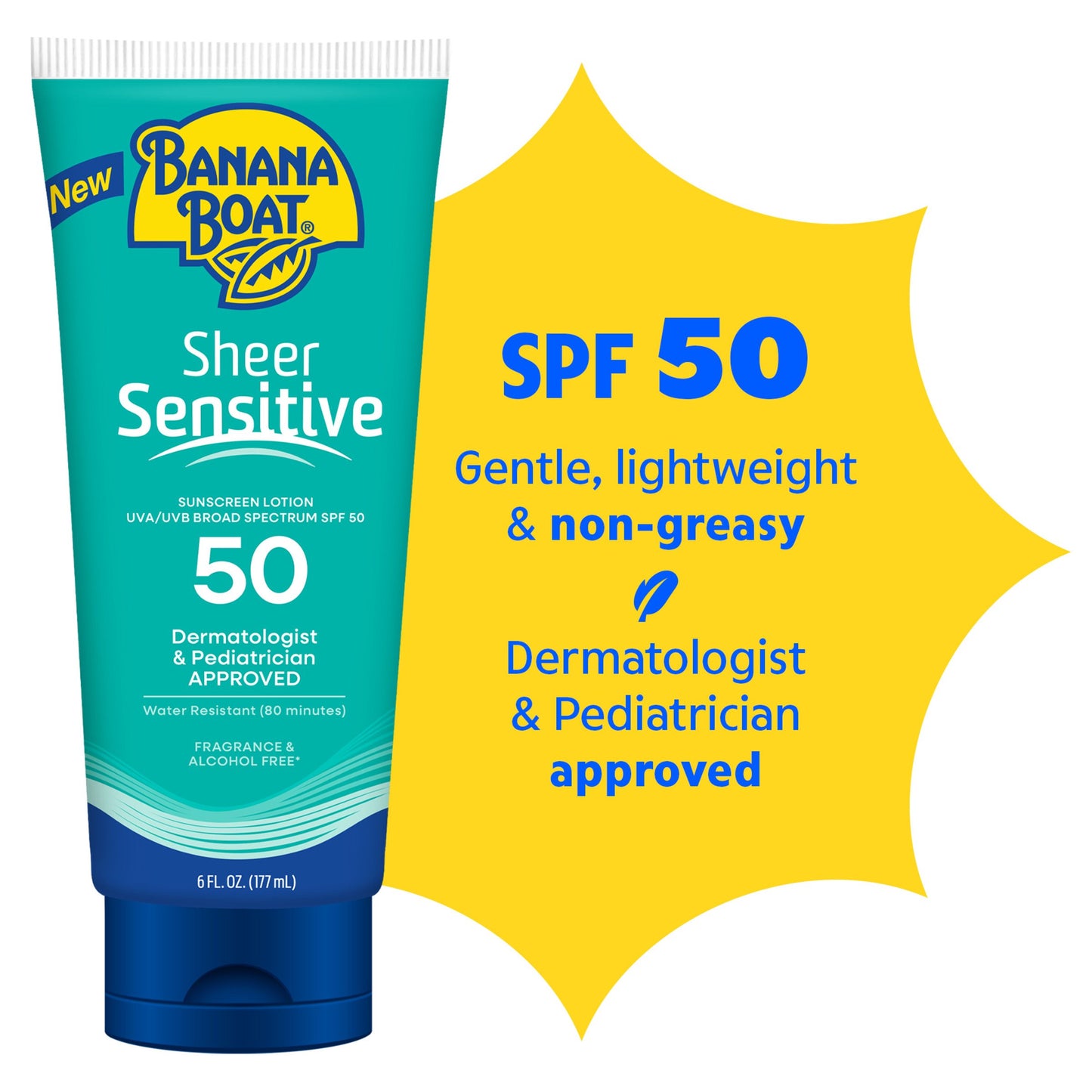 Banana Boat Sheer Sensitive Sunscreen Body Lotion - SPF 50