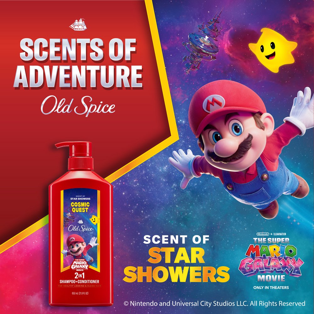 Old Spice 2-in-1 Shampoo & Conditioner, Cosmic Quest, Old Spice x The Super Mario Galaxy Movie