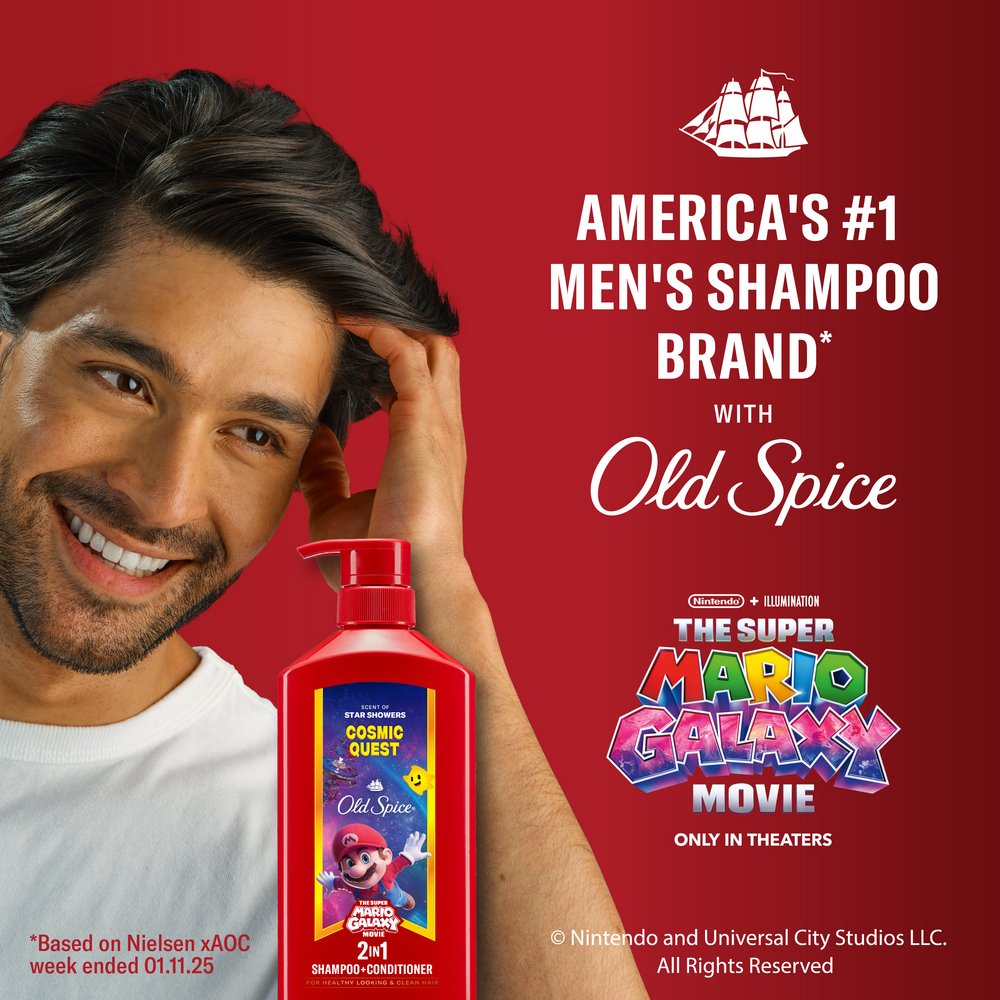 Old Spice 2-in-1 Shampoo & Conditioner, Cosmic Quest, Old Spice x The Super Mario Galaxy Movie