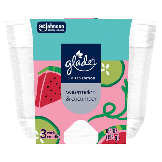 Glade 3 Wick Candle - Watermelon & Cucumber