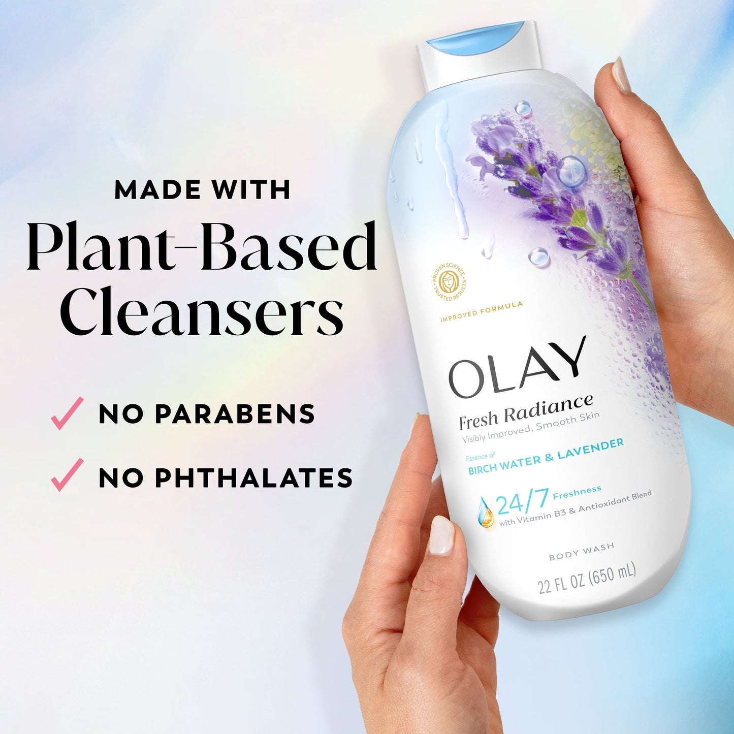 Olay Fresh Radiance Body Wash - Birch Water & Lavender