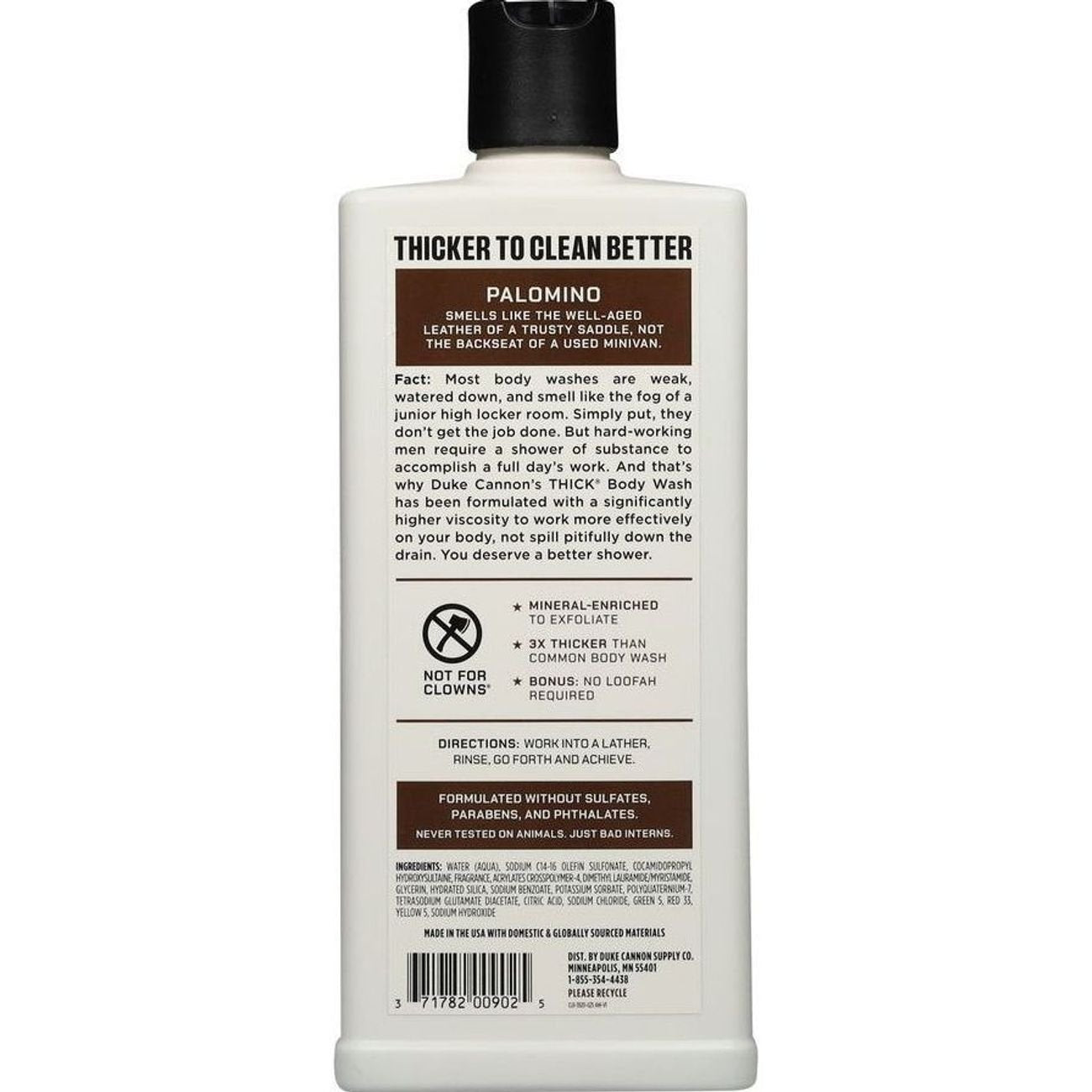 Duke Cannon Men's Thick Body Wash - Palomino